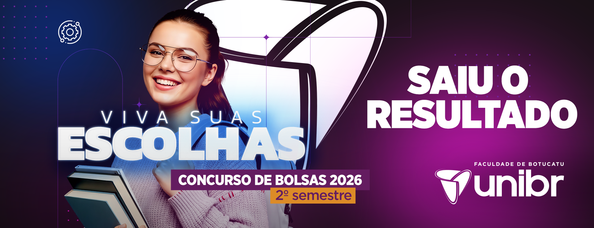 PRO  2026  0029 CONCURSO DE BOLSAS 2o SEMESTRE  UNIBR BOTUCATU BANNER SITE Desktop 1920 x 738